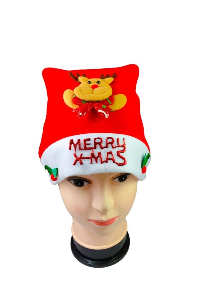 Sesonby 2 Pcs Soft Toy Christmas Caps Santa Caps X-Mass Caps Santa Claus Hat, Merry Christmas Party Cap, Hat for Christmas/Xmas Party Santa Hat Santa Claus Costume Design May Vary - Image 4